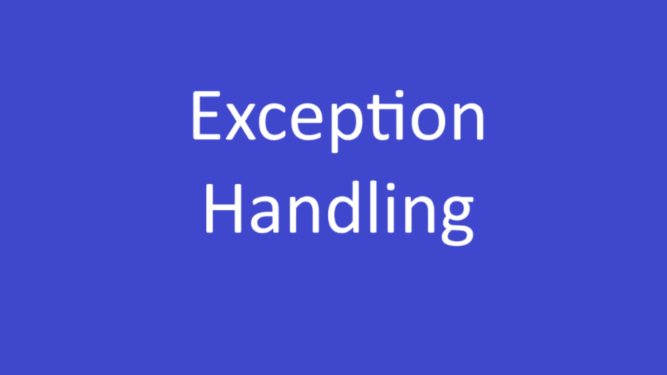 Exception Handling