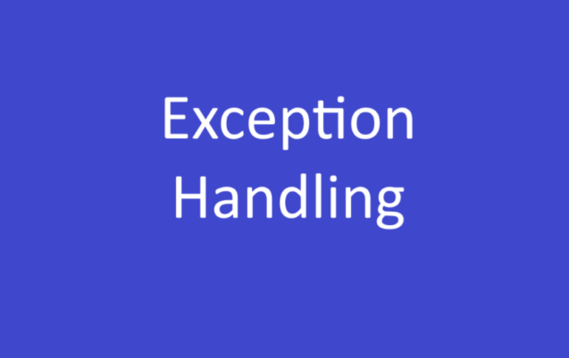 Exception Handling